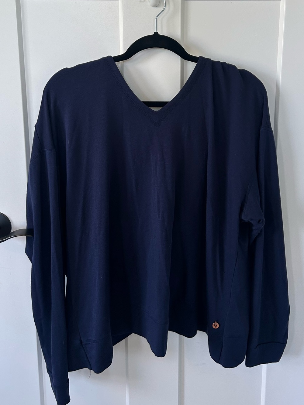 LIVI Navy V-Neck Pullover Sweatshirt